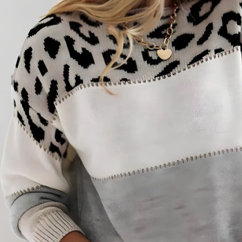 Gudrun | Jersey informal con estampado de leopardo