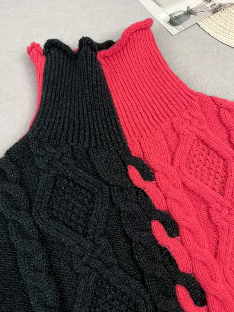 Dagrun | Elegante jersey a rayas con cuello alto